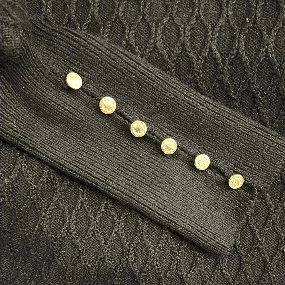 Lilly Pulitzer Black Knit Dress with Gold Button Accents - Picture 5 of 6